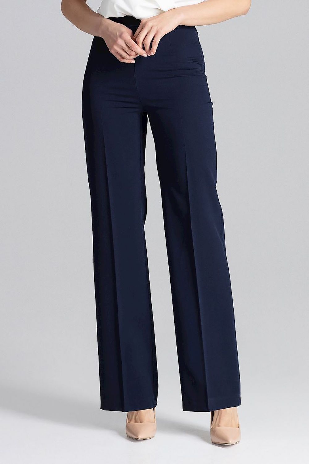 Spodnie szerokie granatowe